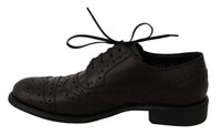 Thumbnail for Elegant Bordeaux Wingtip Derby Dress Shoes