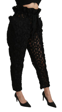 Thumbnail for Chic Tapered High Waist Lace Pants
