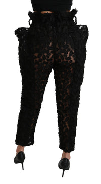 Thumbnail for Chic Tapered High Waist Lace Pants
