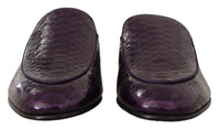 Thumbnail for Purple Exotic Python Leather Slides