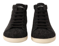 Thumbnail for Elegant High Top Cotton/Wool Sneakers