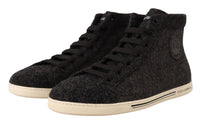 Thumbnail for Elegant High Top Cotton/Wool Sneakers