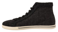 Thumbnail for Elegant High Top Cotton/Wool Sneakers