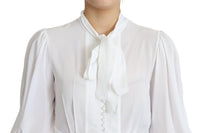 Thumbnail for Elegant Snow-White Viscose Blouse