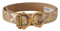 Thumbnail for Chic Gold and Pink Leather Belt