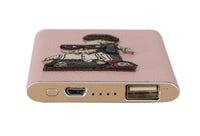 Thumbnail for Chic Pink Leather Power Bank