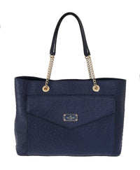 Thumbnail for Elegant Ostrich Leather Handbag in Blue