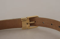 Thumbnail for Elegant Light Blue Leather Belt with Gold Buckle