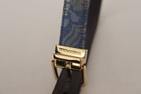 Thumbnail for Elegant Navy Blue Leather Belt