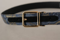 Thumbnail for Elegant Navy Blue Leather Belt