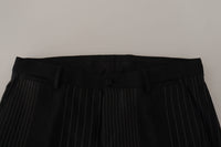 Thumbnail for Elegant Black Striped Slim Fit Two-Piece Suit