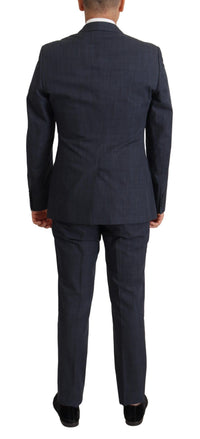 Thumbnail for Elegant Dark Blue Cotton Three Piece Martini Suit