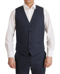 Thumbnail for Elegant Dark Blue Cotton Three Piece Martini Suit