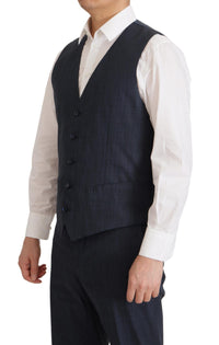 Thumbnail for Elegant Dark Blue Cotton Three Piece Martini Suit