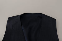 Thumbnail for Elegant Dark Blue Cotton Three Piece Martini Suit