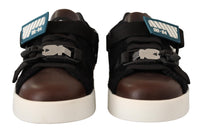 Thumbnail for Shearling-Trimmed Leather Sneakers