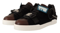 Thumbnail for Shearling-Trimmed Leather Sneakers