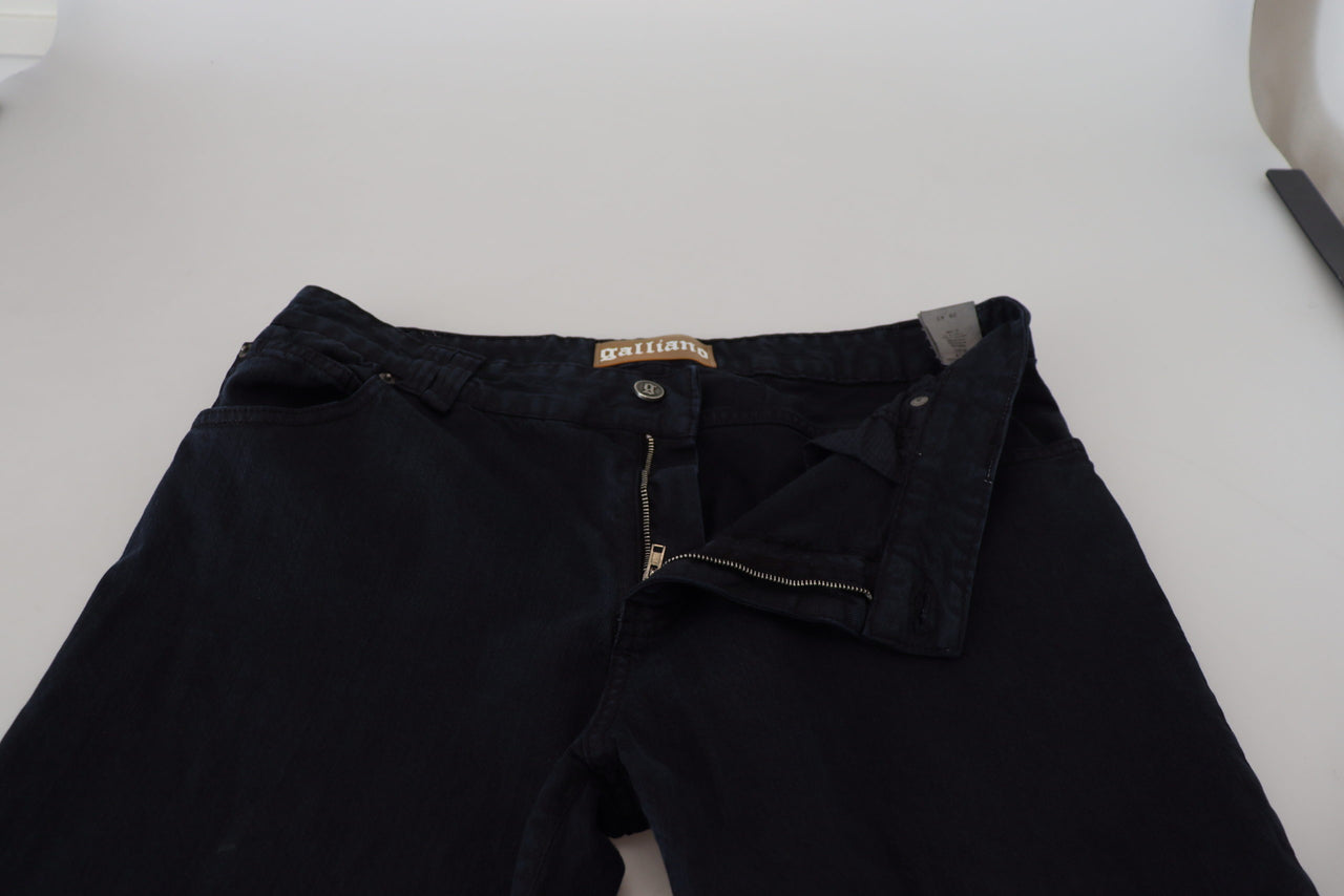 Elegant Black Cotton Designer Jeans