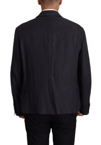 Thumbnail for Blue Linen Formal Mens Blazer Jacket