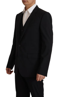 Thumbnail for Elegant Black Martini Blazer and Vest Ensemble