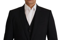 Thumbnail for Elegant Black Martini Blazer and Vest Ensemble