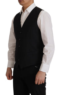 Thumbnail for Elegant Black Martini Blazer and Vest Ensemble