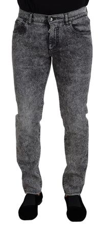 Thumbnail for Elegant Gray Washed Denim Pants