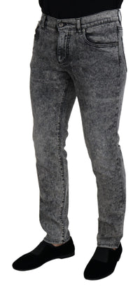 Thumbnail for Elegant Gray Washed Denim Pants