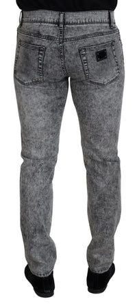 Thumbnail for Elegant Gray Washed Denim Pants