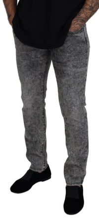 Thumbnail for Elegant Gray Washed Denim Pants