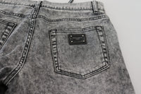 Thumbnail for Elegant Gray Washed Denim Pants