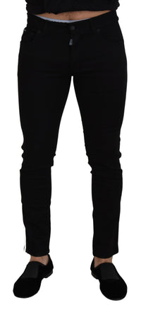 Thumbnail for Elegant Black Slim Fit Denim Pants