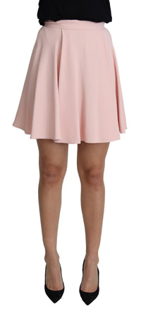 Thumbnail for Elegant Pink Flare A-line Mini Skirt