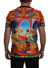 Thumbnail for Multicolor Majolica Print Crewneck Tee