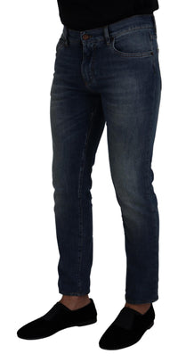 Thumbnail for Elegant Slim-Fit Denim Pants in Blue Washed