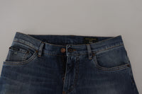 Thumbnail for Elegant Slim-Fit Denim Pants in Blue Washed