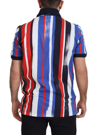 Thumbnail for Multicolor Cotton Polo Top T-shirt