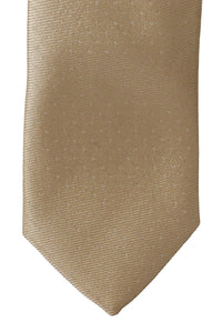 Thumbnail for Elegant Gold Dotted Silk Tie