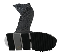 Thumbnail for Elegant Leopard Booties Above Knee Shoes