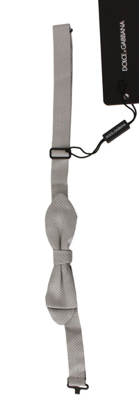 Thumbnail for Elegant Silk Gray Bow Tie