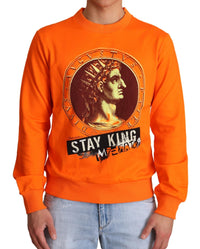 Thumbnail for Regal Crewneck Cotton Sweater in Orange