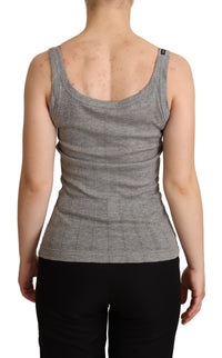 Thumbnail for Elegant Sleeveless Gray Tank Top