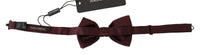 Thumbnail for Elegant Maroon Silk Polka Dot Bow Tie