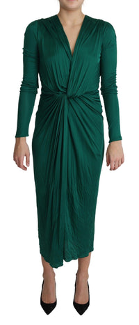 Thumbnail for Emerald Elegance Bodycon Midi Dress