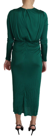 Thumbnail for Emerald Elegance Bodycon Midi Dress
