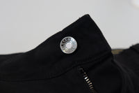 Thumbnail for Elegant Black Cotton Blend Denim Pants