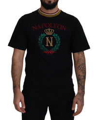Thumbnail for Iconic Black Cotton Crew Neck Tee