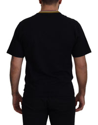 Thumbnail for Iconic Black Cotton Crew Neck Tee