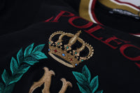 Thumbnail for Iconic Black Cotton Crew Neck Tee