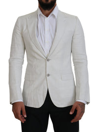 Thumbnail for Elegant White Sicilia Single Breasted Blazer